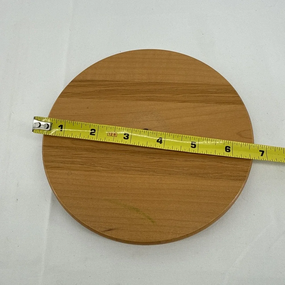 Longaberger WoodCrafts Round Wooden Basket Lid 6.75 Inch Cottagecore Grandmacore
